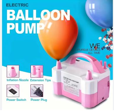 Pompe électrique ballons – Pratique et facile à utiliser - couleur rose