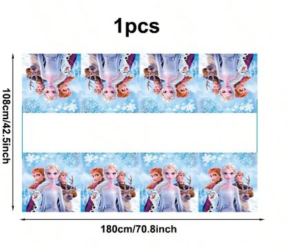 Vaisselle anniversaire thème Frozen – Ensemble - 51 pièces