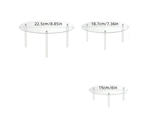 Support de gâteau rond en acrylique