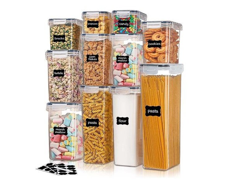 Ensemble de 11 contenants de rangement alimentaire transparents