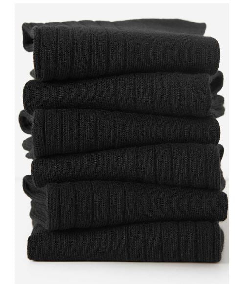 Chaussettes Longues Pour Homme - 12 paires, 39-42, Noire