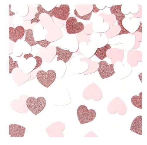 Confettis cœur scintillants – 100 pièces en papier pailleté