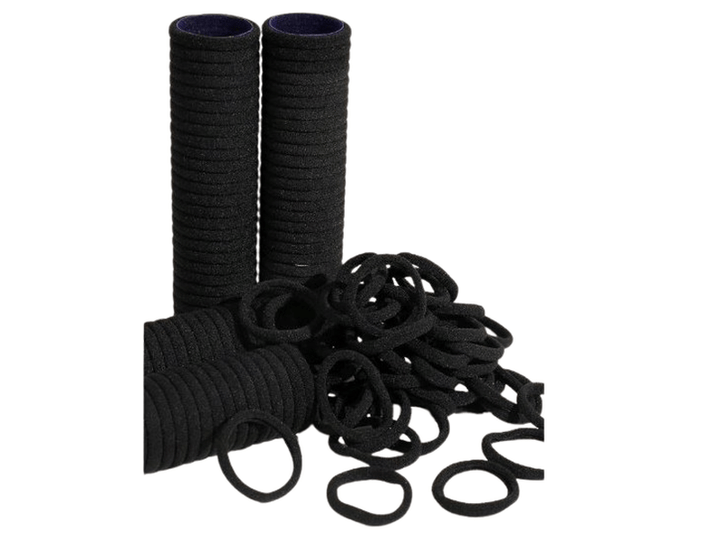 200 Chouchou élastique de couleur noire unie