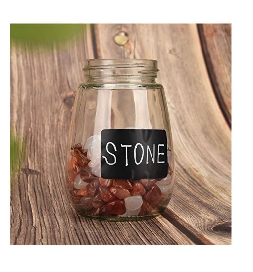 Rouleau d’étiquettes noires autocollantes – Avec marqueur blanc