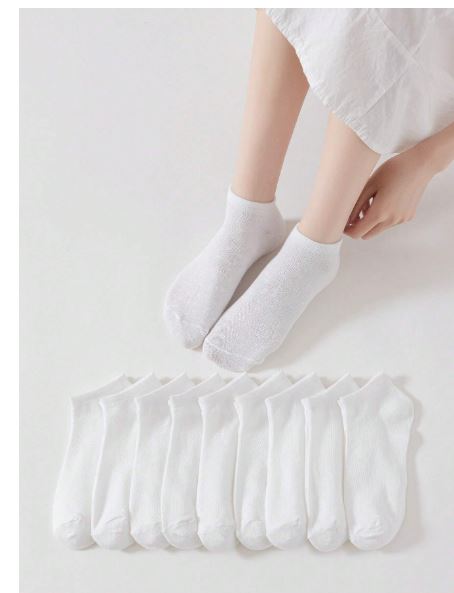 Chaussettes Courtes Anti-dérapantes Unisexes - 10 Paires ,40-43