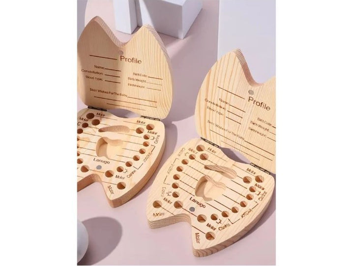 Boîte Souvenirs Bébé en Bois – Dents de Lait & Cordon Ombilical