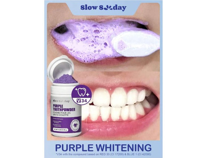 Poudre à dents violette SlowSunday,45g