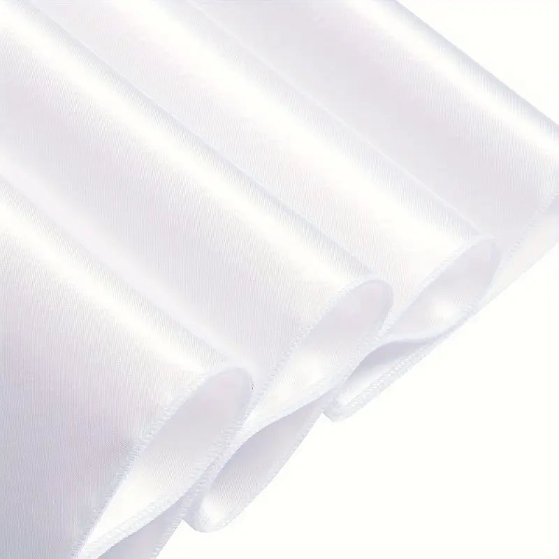 Nappe en Satin de Couleur Unie, Élégante Couverture de Table Rectangulaire