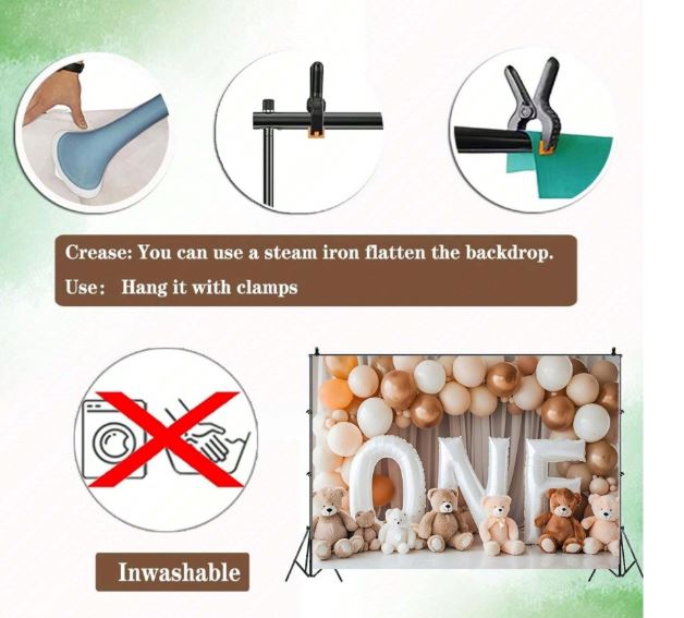 Décor de fond 1er anniversaire – Thème bébé unisexe