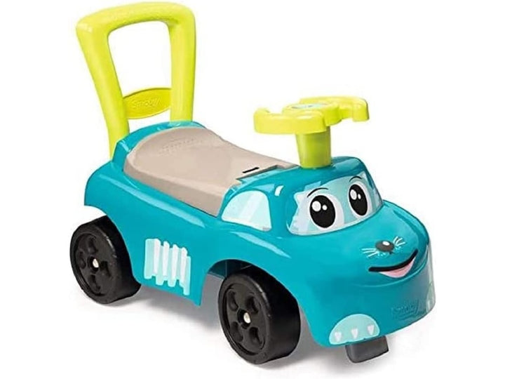 Smoby - Porteur Auto Bleu - Fonction Trotteur - pour Enfant Dès 10 Mois - Coffre à Jouets