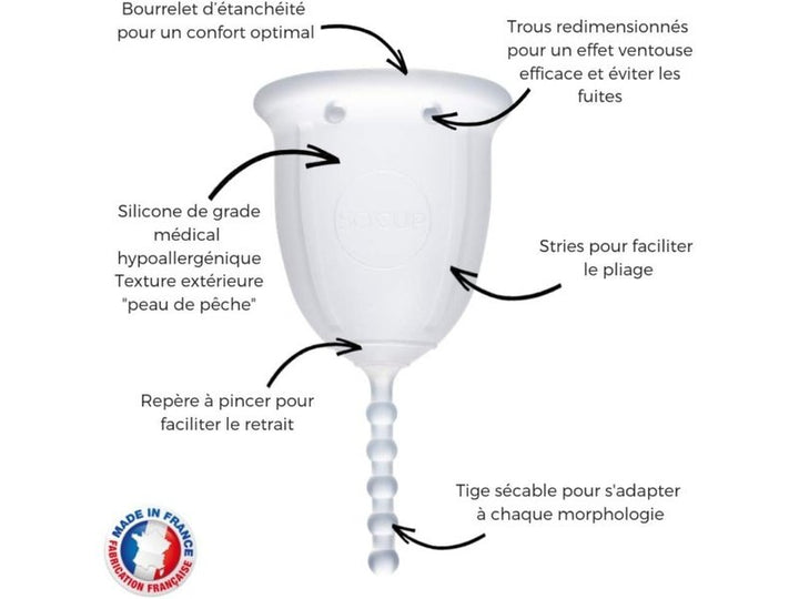 SO'CUP - Coupe Menstruelle 100% Silicone Médical + Stérilisateur - Kit 1