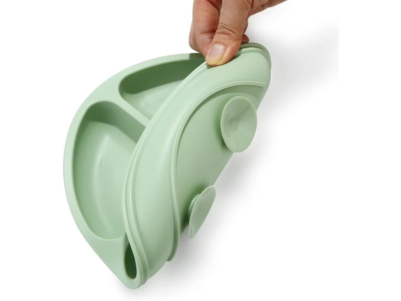 PANDAEAR - Assiettes Bébé Silicone – Lot de 3 Divisées & Antidérapantes
