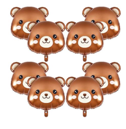 Ballons en forme d'ours pour la décoration de baby shower, 8 pièces
