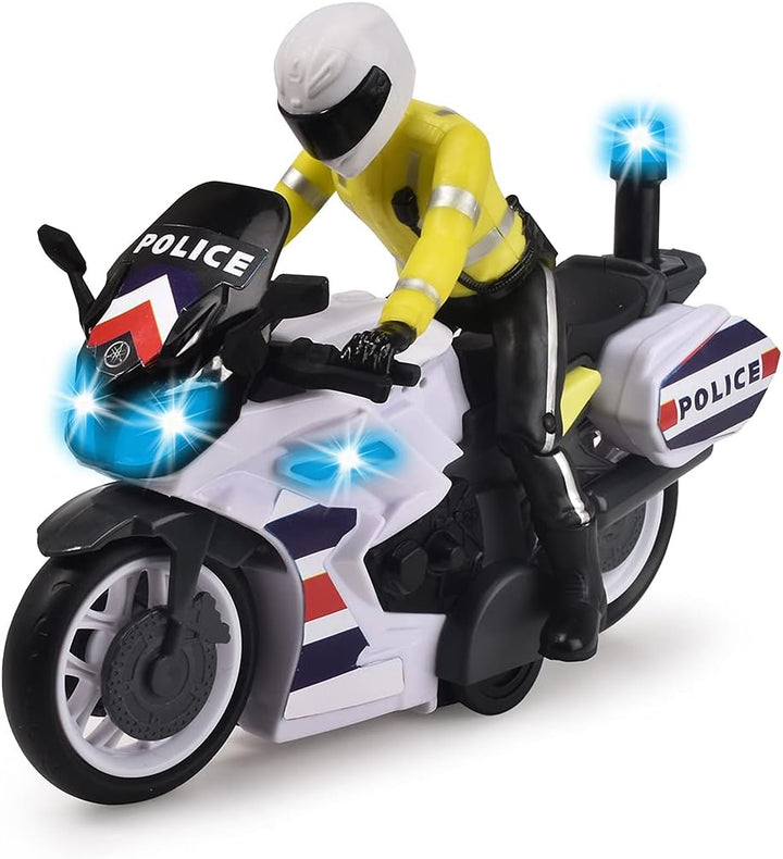 Dickie - SOS Moto De Police Yamaha - Son Et Lumières - Figurine Motard Incluse - Piles Incluses - Dès 3 Ans