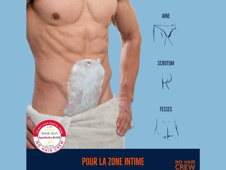 NO HAIR CREW - Crème Dépilatoire Intime Homme – 100ml