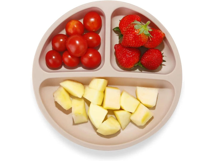 PANDAEAR - Assiettes Bébé Silicone – Lot de 3 Divisées & Antidérapantes