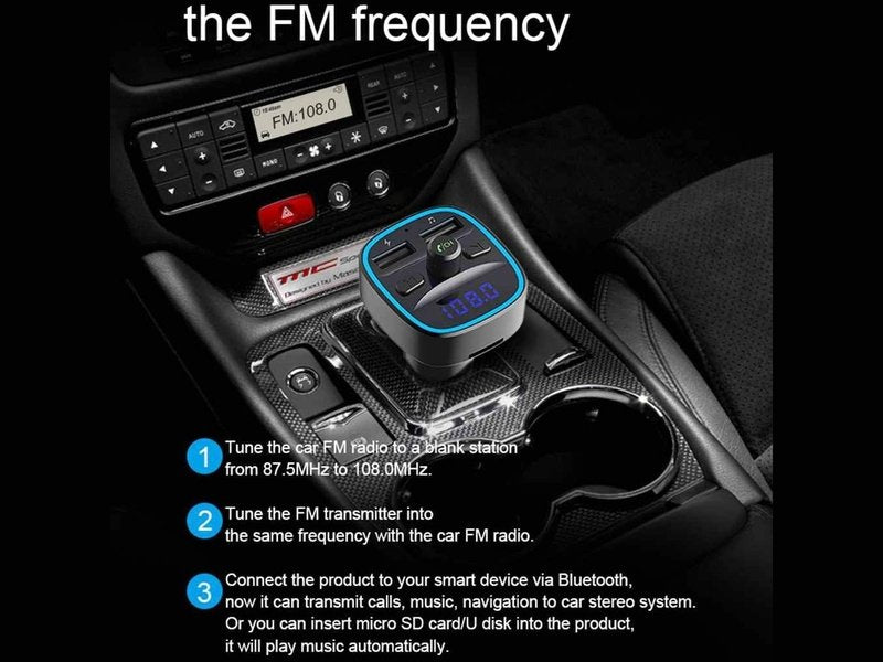 Chargeur Voiture Bluetooth Cdrox T25 – Transmetteur FM Intégré