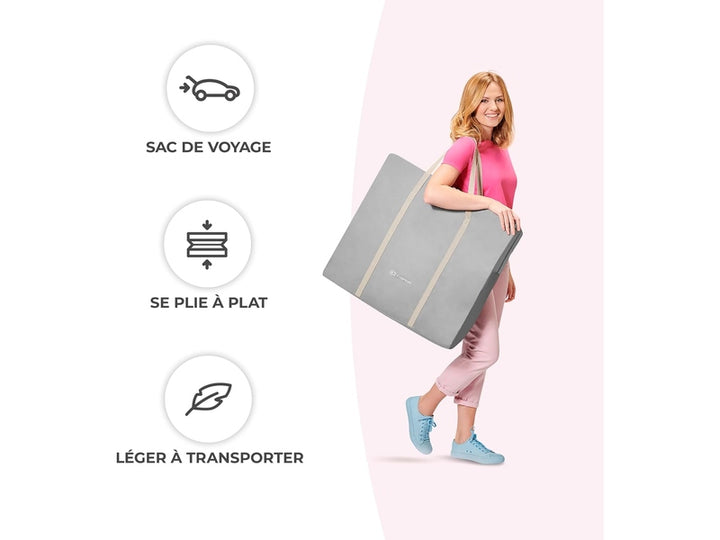 KINDERKRAFT LOVI- Lit Bébé Parapluie 3-en-1 – Avec Matelas & Sac-  Jusqu’à 9 kg