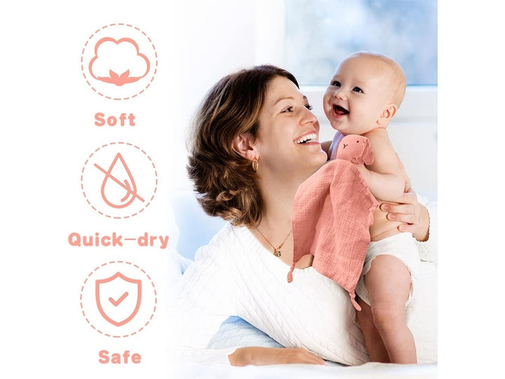 Serviette de Bébé Vicloon, Douce Couverture de Sécurité et Jouet Doudou