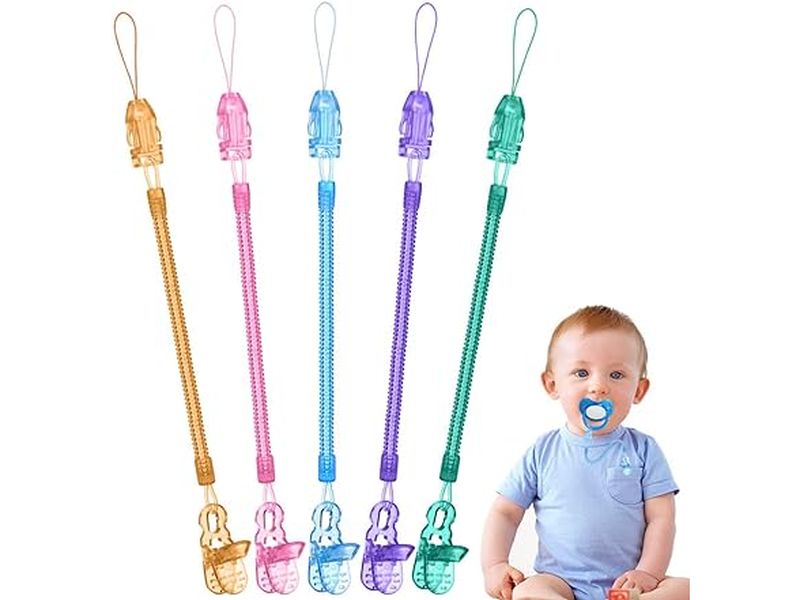 Attache Sucette Vicloon – Lot de 5, Pince Chaîne Résistante & Polyvalente