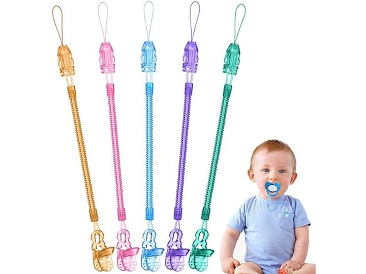 Attache Sucette Vicloon – Lot de 5, Pince Chaîne Résistante & Polyvalente