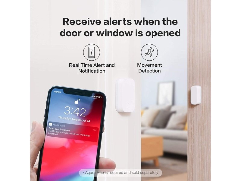 AQARA - Détecteur Intelligent d’Ouverture pour Portes et Fenêtres – Sécurité Connectée
