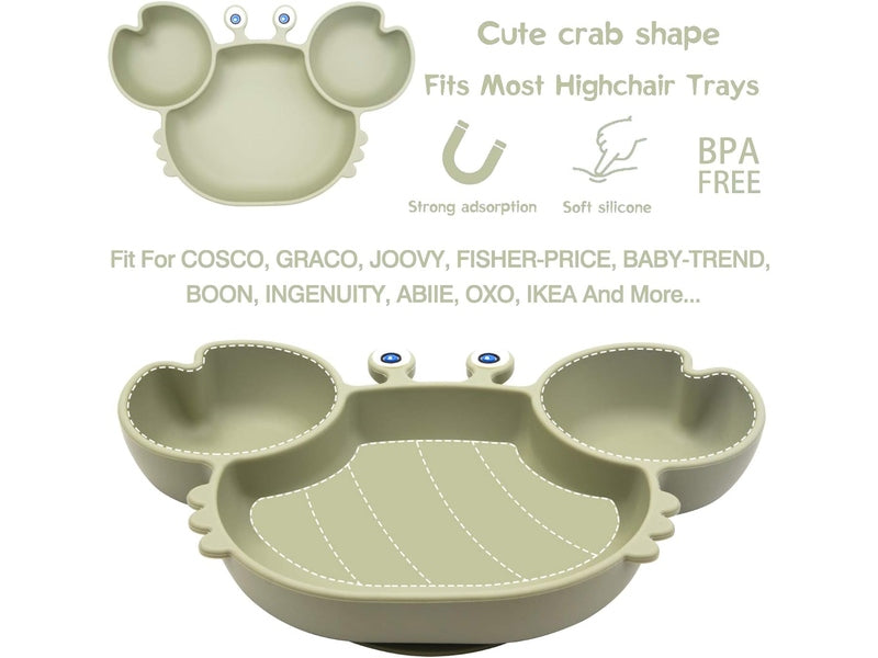 Assiette Bébé en Silicone – Forme Ludique & Antidérapante