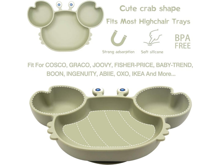 Assiette Bébé en Silicone – Forme Ludique & Antidérapante