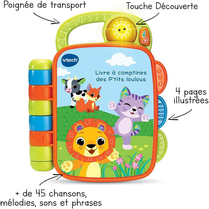 VTECH BABY - Livre Musical Bébé avec Poignée – Comptines – Dès 6 Mois