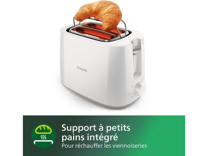 PHILIPS - Grille-pain avec Fonction de Décongélation et Tiroir Ramasse-Miettes