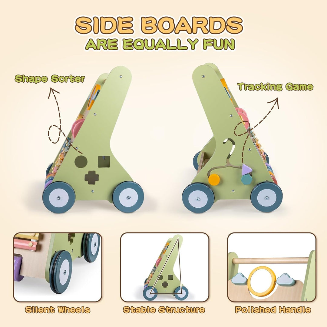 LOL-FUN - Trotteur en Bois Éducatif Bébé 10-en-1 – 12 Mois+