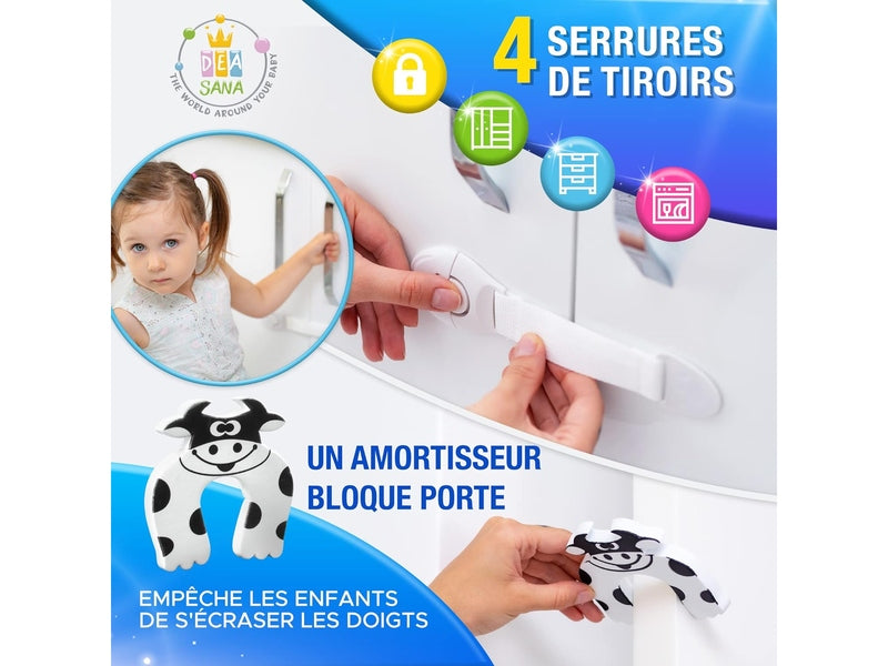 DEASANA -Kit Protège-Angles en Caoutchouc Blanc