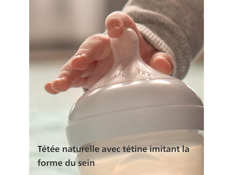 PHILIPS AVENT -  Kit biberons pour nouveau-né – 4 biberons, 2 tétines, sucette ultra-douce et goupillon, 0-12 mois