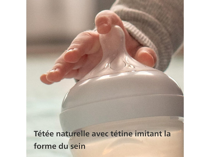 PHILIPS AVENT -  Kit biberons pour nouveau-né – 4 biberons, 2 tétines, sucette ultra-douce et goupillon, 0-12 mois