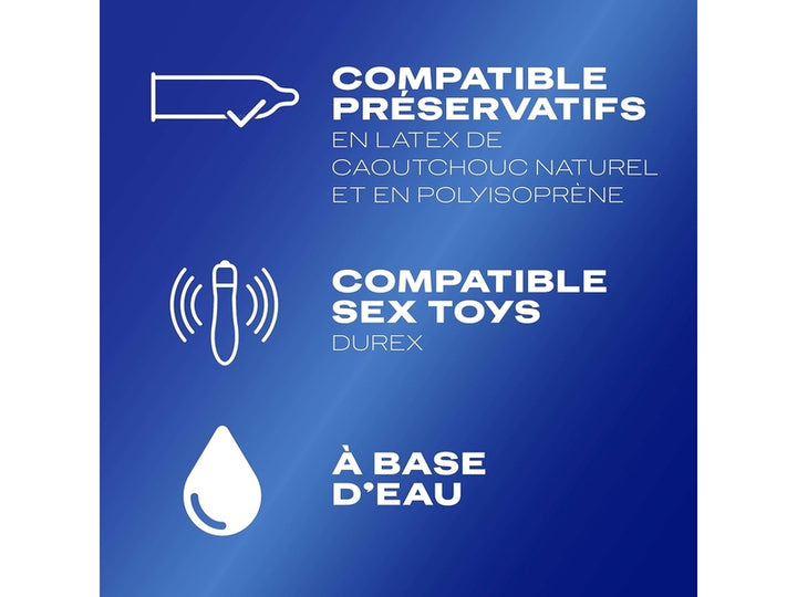 DUREX - Lubrifiant Intime Comestible – Gel Sensitive à Base d’Eau - 50 ml