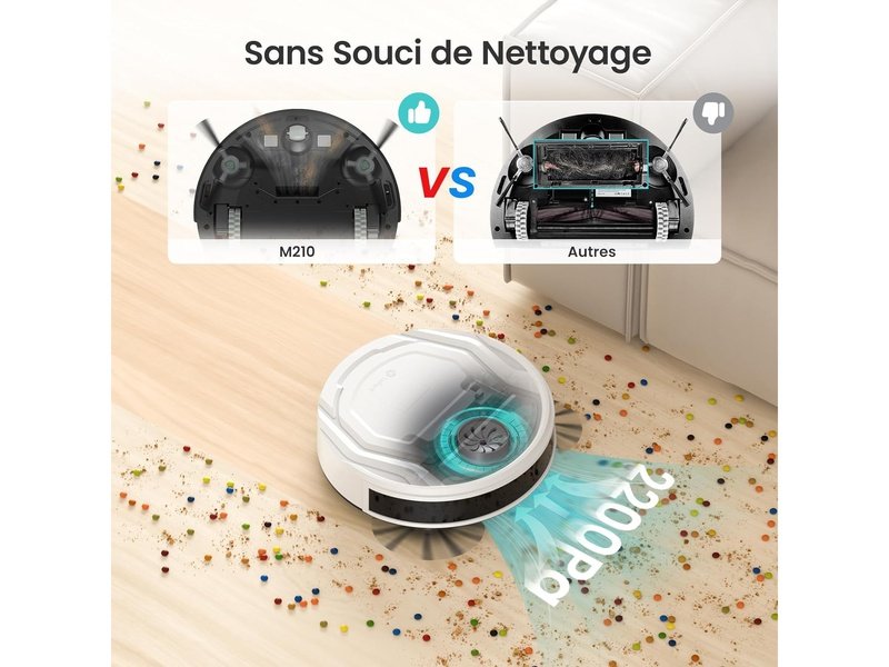 LEFANT - Aspirateur Robot Connecté Wifi avec 6 modes de nettoyage