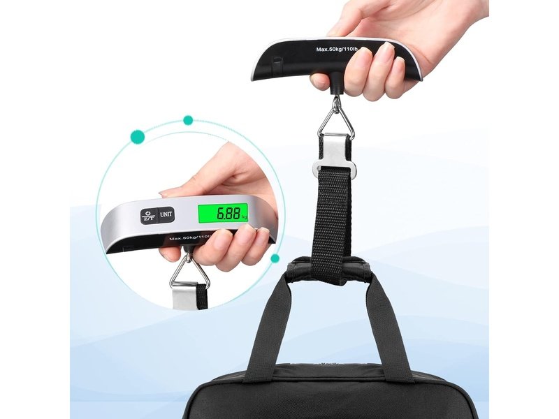 BLENDURA – Pèse-Bagage Électronique 50kg (Gris)