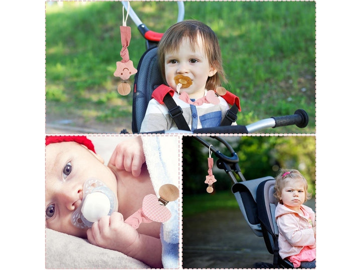 Attache Sucette Tissu – Motif Multicolore, Adorable & Pratique