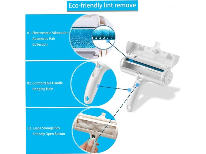 ACE2ACE - Brosse à rouleau pour éliminer les poils d'animaux de compagnie