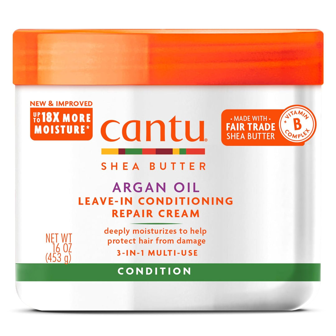 CANTU – Crème Réparatrice Sans Rinçage à l’Huile d’Argan (Leave-In Conditioner) – 473 ml