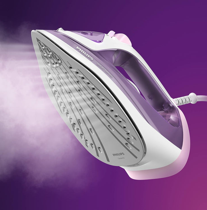 PHILIPS -  Fer à repasser, vapeur 3000 Series, modèle DST3010/30, Effet Pressing - 140 g