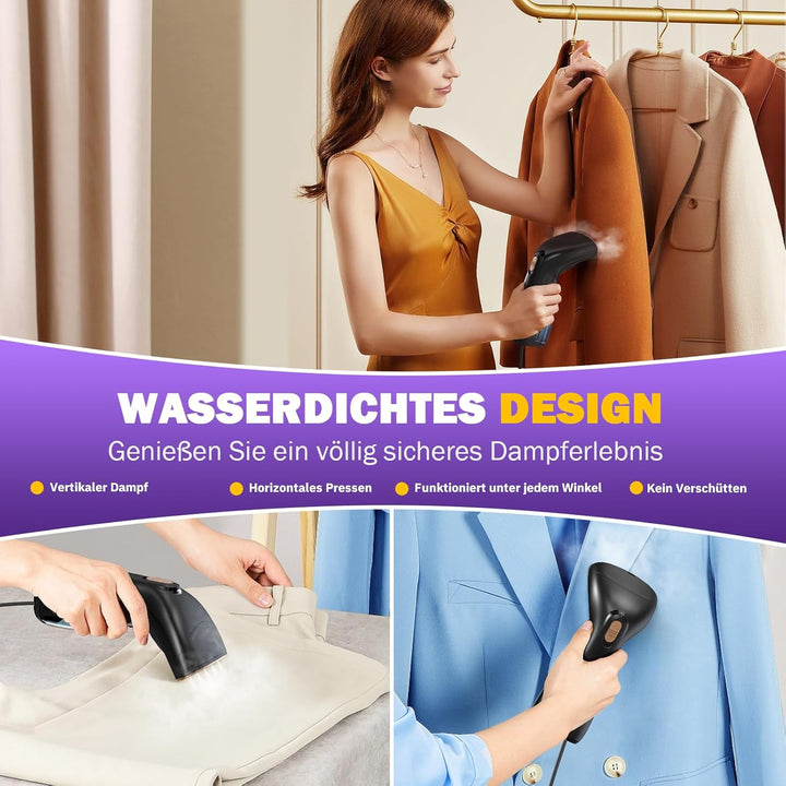 ROLIPO – Défroisseur Vapeur Portable Compact et Léger – Noir