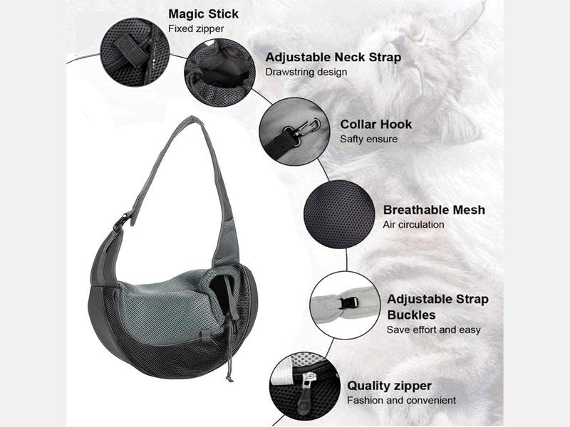 Sac Bandoulière XL pour Animaux – Transport Confortable & Sécurisé