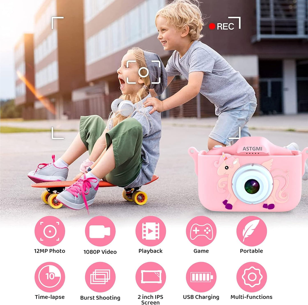 ASTGMI - Appareil Photo Enfant 2" – Numérique, Rechargeable, Mini Caméra Enfant