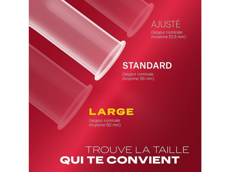 DUREX FEELING EXTRA – Préservatifs Fins & Extra Lubrifiés, Sensation Naturelle - 20 pièces