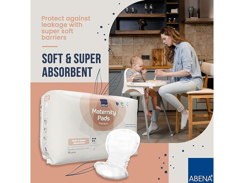 ABENA PREMIUM - Serviettes de maternité - Lot de 15 unités