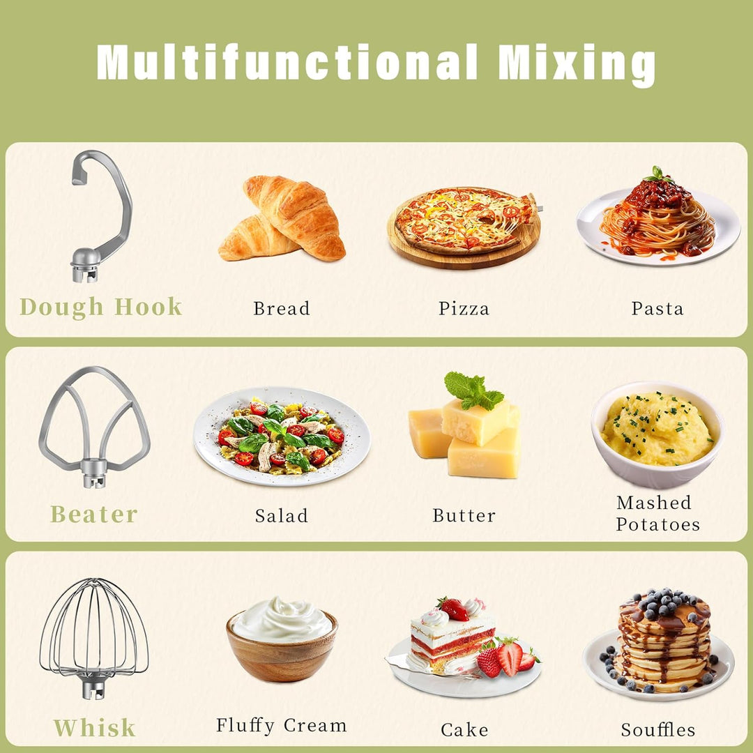 ZUCCIE – Robot Pâtissier 5L 1000W – Vitesse et Pétrin Professionnel Noir