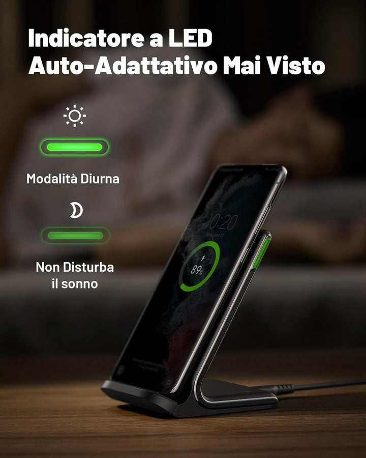 INIU - Chargeur Induction Stand Power bank - 15W Qi Certifié Wireless