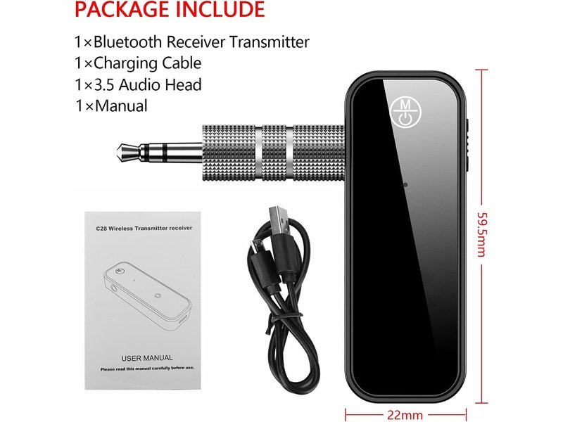 Récepteur Bluetooth Voiture avec Adaptateur MPAD PCASE – C28 Wireless