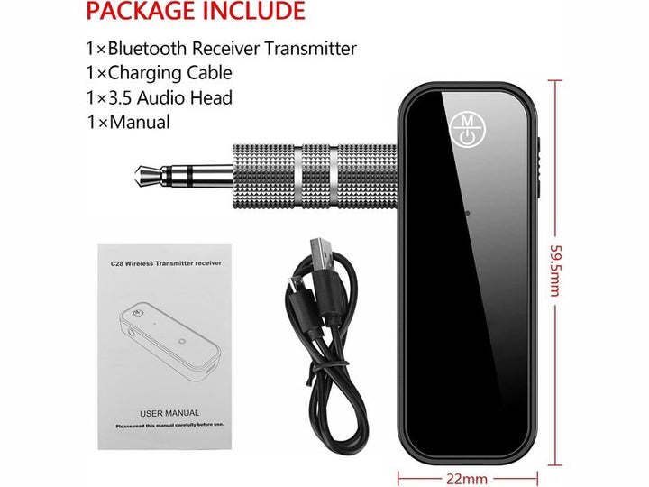 Récepteur Bluetooth Voiture avec Adaptateur MPAD PCASE – C28 Wireless